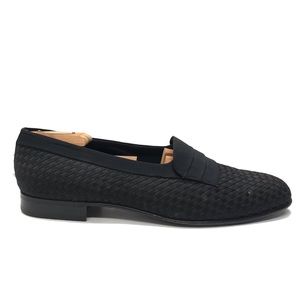 Bally Pierre Black Woven Dress Shoes 11M